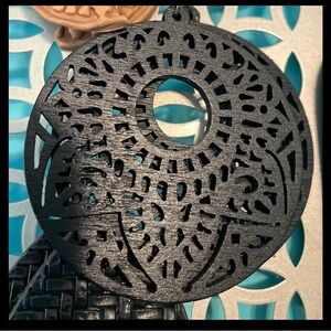 Paparazzi Black Filigree Earrings